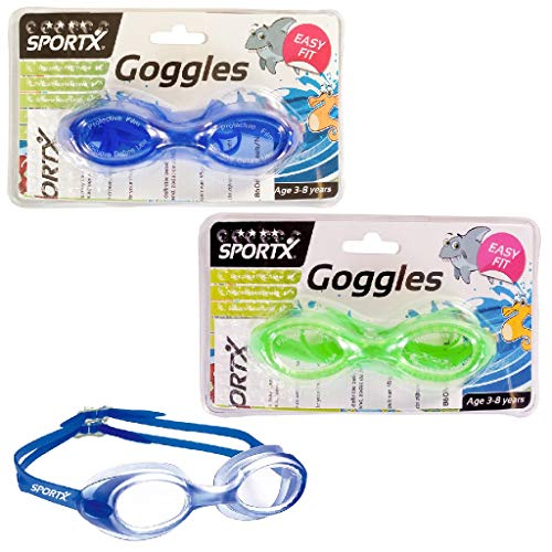 Lunettes de natation antichlore SportX avec verres anti-buée haute clarté