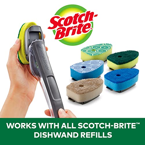 Image of Scotch-Brite Heavy Duty Advanced Soap Control Dishwand Kit, Includes 1 Wand & 5 Refill Pads, Control Soap with A Button, Keep Your Hands Out of Dirty Water (Pack of 2)