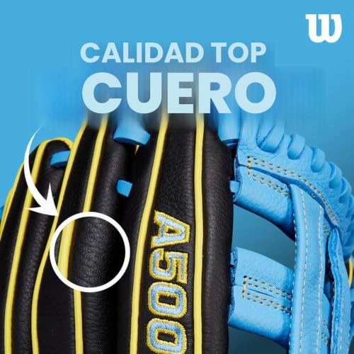 Guantes de béisbol Wilson A500 para jóvenes jugadores de cuadro 6