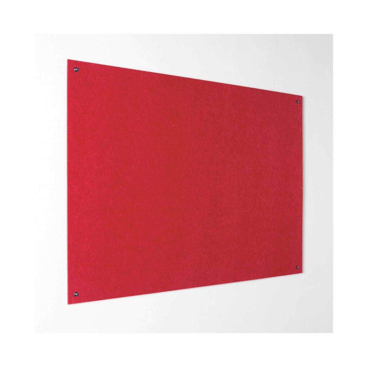 Metroplan Eco-Colour Frameless Flame Resistant Noticeboard 600 x 900mm - Color: Red