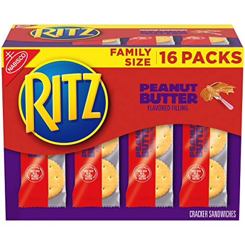 Ritz Peanut Butter Cracker Sandwiches, Family Size, 16 Count Individual Snack Packs