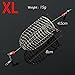 UAERSCH 10pcs Stainless Steel Fishing Feeder Heavy Duty Bait Thrower Basket Multi-Hook Lure Cage Outdoor Fishing Gear Accessories (L)