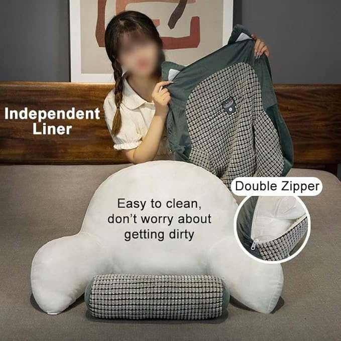 Cojín mullido para la cintura, soporte de espalda, almohada para sentarse en la cama, cómoda almohada de apoyo lumbar para relajarse en la cama