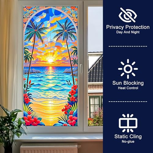 Vinilo decorativo BlissYard con diseño playa 17.7x39.3 in miniatura 2