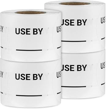 Use by/Expiration Food Date Label Stickers | For Food Service, Dating Food Rotation, Best Before Food Prep, Delis or Restaurants s 1.5 inch, Round - 1200 Labels