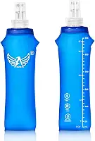 2x Garrafa de Água Dobrável para Esportes, 500ml, Bico Anti Vazamento, Livre de BPA, Azul
