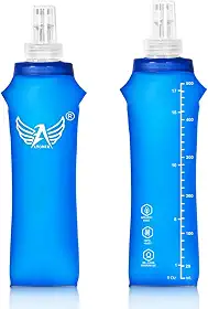 2x Garrafa de Água Dobrável para Esportes, 500ml, Bico Anti Vazamento, Livre de BPA, Azul