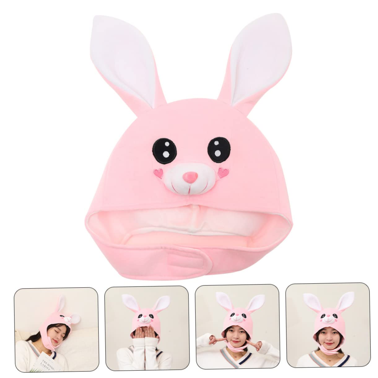 ibasenice 3piezas Gorro De Peluche Con Orejas De Conejo Para Fiesta De Pascua y Disfraces Accesorio Divertido Para Adultos
