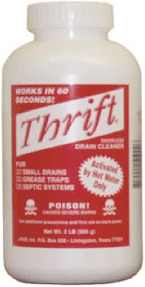 Thrift Drain Cleaner Alkaline Based Drain Cleaner Case of 12 2Lb Granular - Thrift T-200