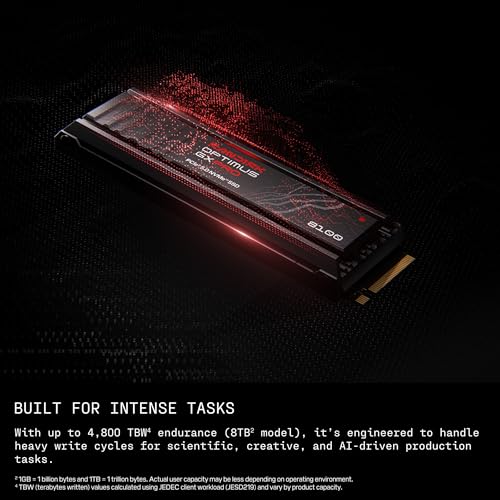 Image of SANDISK 2TB Optimus GX PRO 8100 PCIe 5.0 NVMe SSD with Heatsink - M.2 2280, Up to 14,900 MB /s Read Speed, Lightning-Fast Performance - SDSP82200TAH