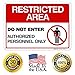 Restricted Area Do not Enter Authorized Personnel Only Graphic Sign, 10x14 Inches, Rust Free .040 Aluminum, Fade Resistant, Made in USA by Sigo Signs