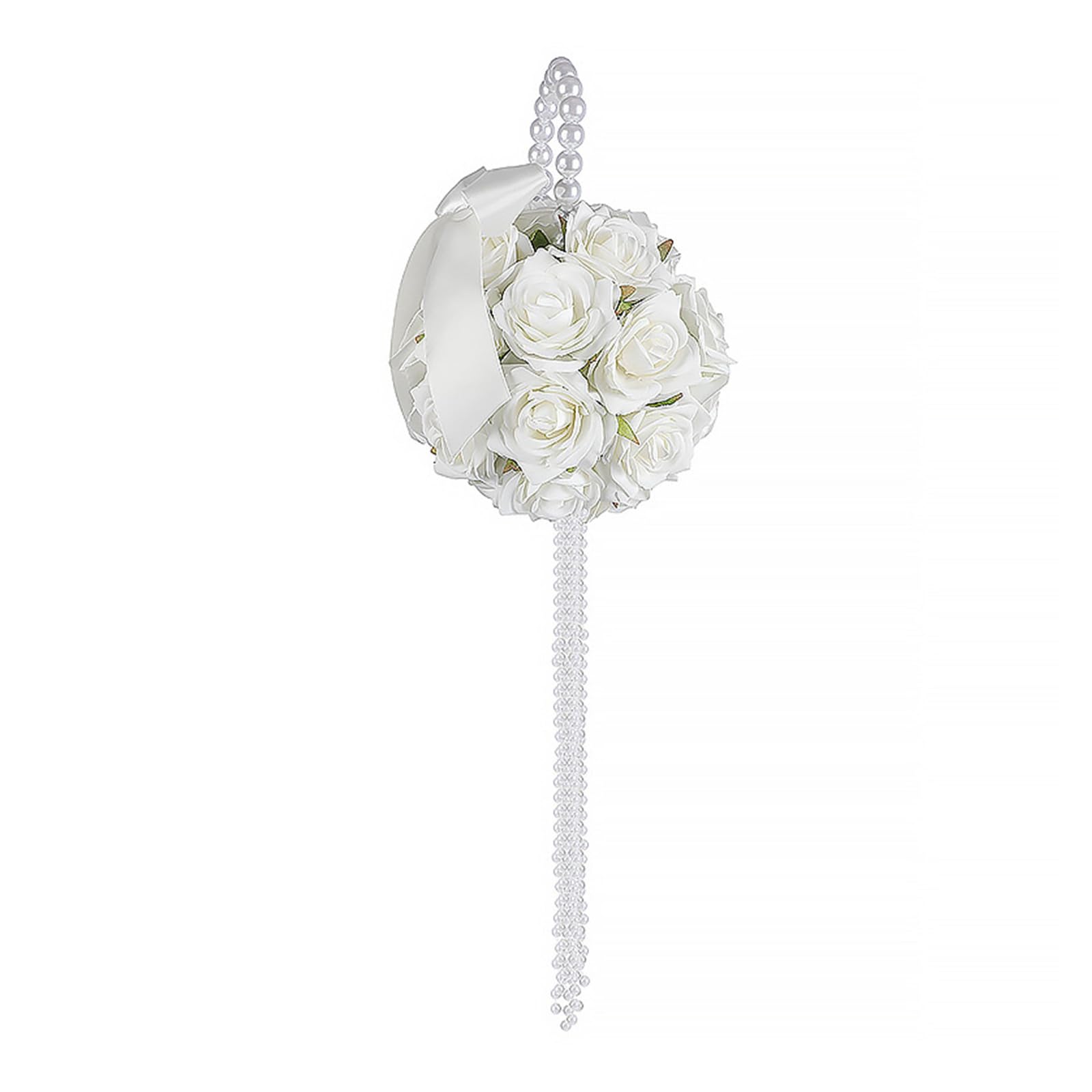 Tsophreniq Sophisticated Artificial Rose Bouquet with Pearls Embellishments for Special Occasions Bridesmaid Bouquet Artificial Roses