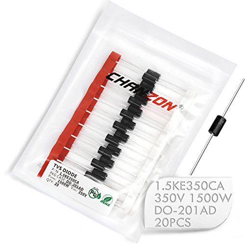 Image of (Pack of 20 Pieces) Chanzon TVS Diodes 1.5KE350CA 1500W 350V DO-201AD (DO-27) Bidirectional Channel 1500 Watt 350 Volt