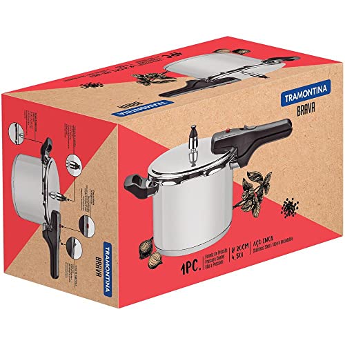 Panela de Pressão com 4,5 Litros em Inox – Tramontina