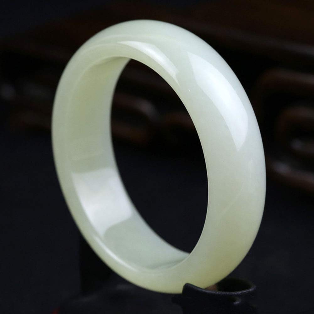 Bracciale di Giada per Donne, Braccialetto Cinese, Braccialetto di Giada Naturale di Giada di Colore con Scatola, 60mm