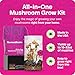 NuBlume Mushroom Growing Kit 4LB All-in-One Grow Bag with High-Yield Dung-Loving Substrate & Injection Port for Beginner Magic Mycology & Medicinal Species (USA Made)