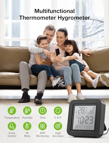 Image of Protium Smart WiFi Temperature Humidity Sensor with IR Remote Control for Home Automation
