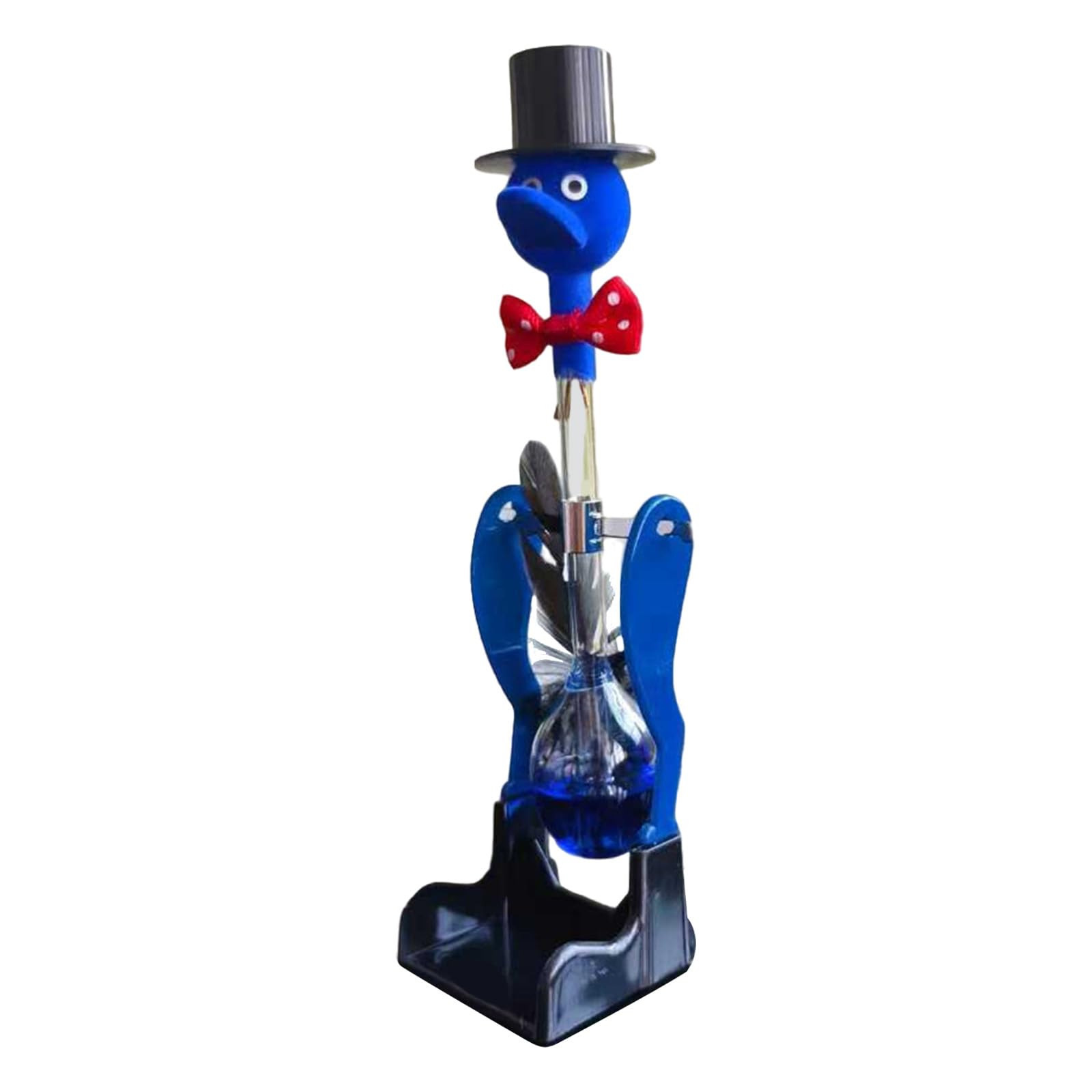 Novelty Drinking Water Bird Toy, Non-Stop Lucky Drinking Bird Toy, Bobbing Duck Perpetual Motion Desk Toys, Glass Educational Science Ornament for Home, Office, Desktop Decoration & Kids Learning