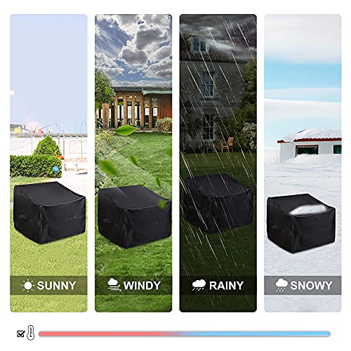 Alster Outdoor Chair Covers(2 Pack) And Patio Table And Chairs Covers, Durable And Waterproof Black Covers For Lounge Deep Seat, Rain Snow Dust Wind-Proof #TOP7