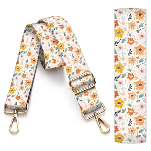 Image of Purse Strap Replacement Crossbody, 3.8cm Wide Shoulder Strap Adjustable Replacement Belt Gold Buckle