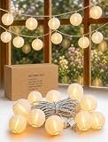 Konictom 8.5Ft Outdoor White Mini Lantern String...