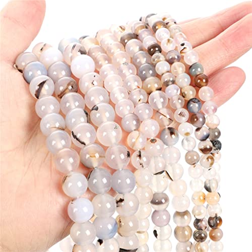 Perles d'agate de fleur noire Hamthuit 8mm pour la création de bijoux DIY - 5