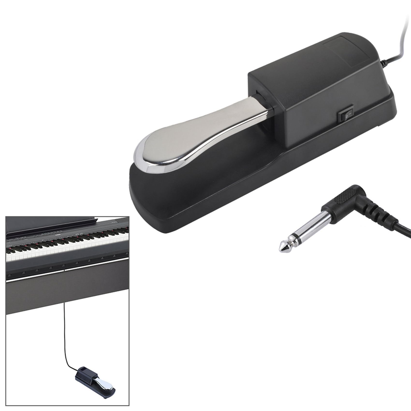 5X Upgrade Sustain Damper Pedal Tastiera per Pianoforte per Tastiera Elettronica per Pianoforte Elettrico Pedale per Pianoforte Elettronico