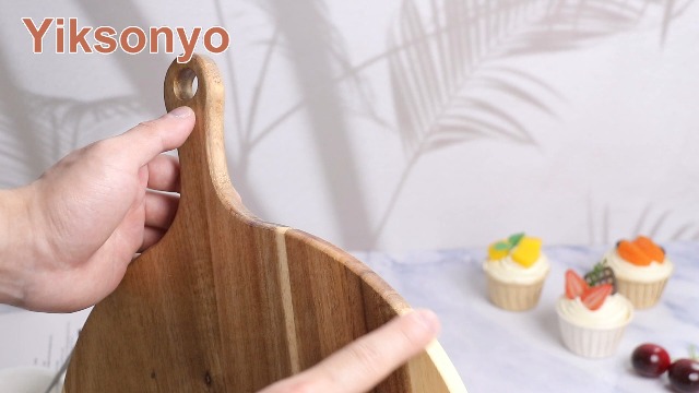 3 tablas redondas de madera con mango 12 pulg. miniatura 7