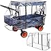 Jonuin Clear Folding Wagon Rain Cover, Collapsible Garden Camping Trolley Cart Cover with Zippered Side, Waterproof Wagon Rain Cover for Camping, Garden, Picnic & Outdoor Use, 115 x 51 x 75 cm