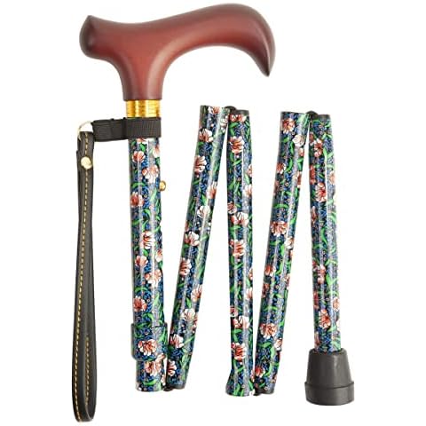 Blue Morris Pattern Handbag Folding Walking Stick Cover