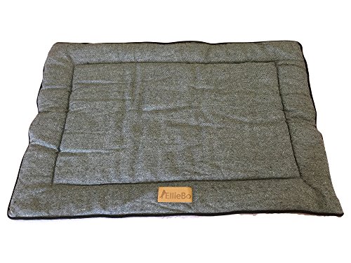 Ellie-Bo Hundebett, wendbar, Tweed und Kunstfell, Größe L, 91,4 cm, Grau