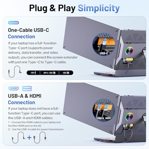 Triple Portable Monitor for Laptop