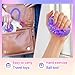LLQQJJ Vibrant Purple Stress Relieve Ball Keychain Wristlet - Spring Coil Lanyard with Pink Cat Charm & Motivational Quote Gift| Cute Bag Keychain Fashion Accessory
