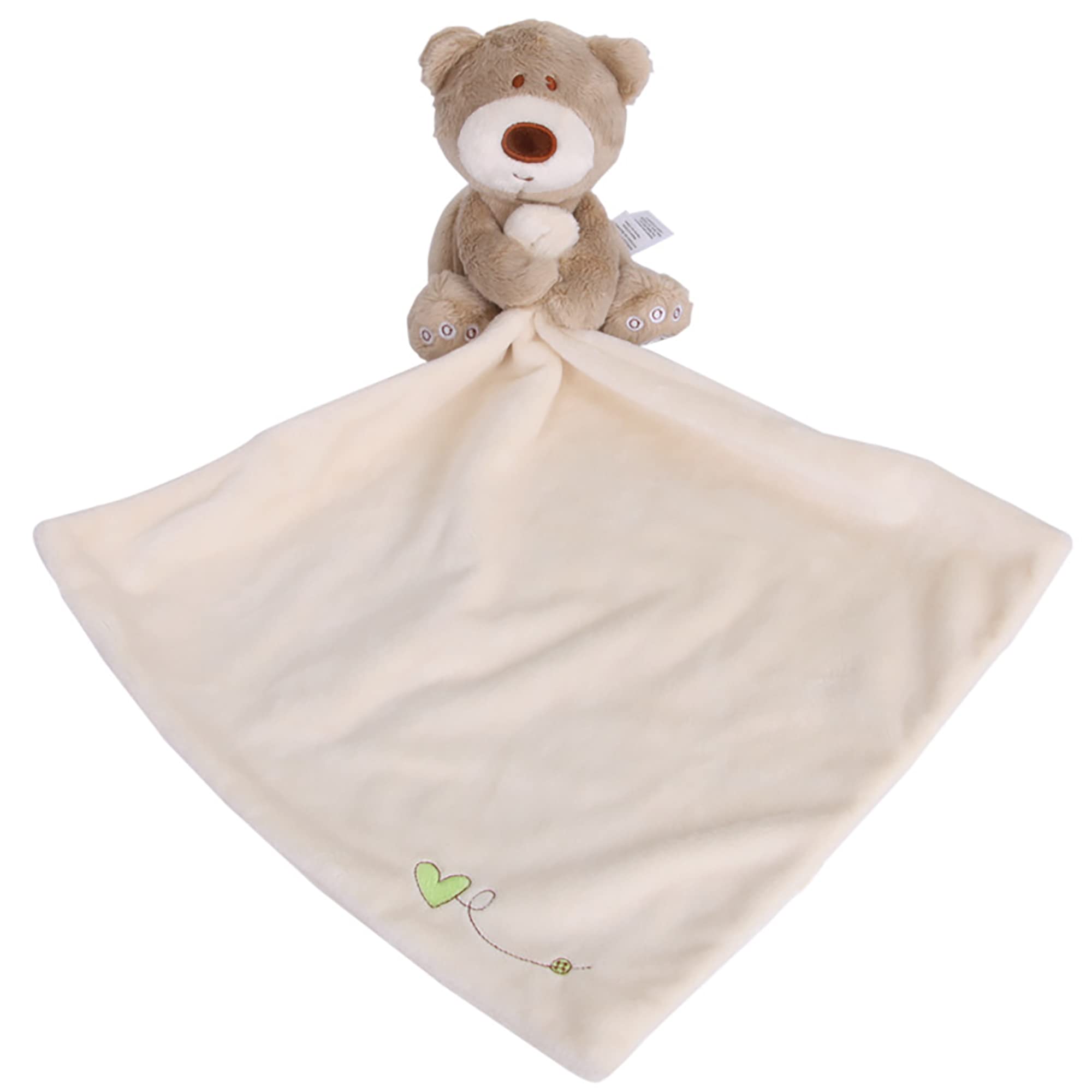 Soft Touch Baby Bear Comforter,Bear Security Blanket,Unisex Baby Gifts Comforter,Machine Washable Plush Toy comforter Boy Girl Gift Blankie (White bear)