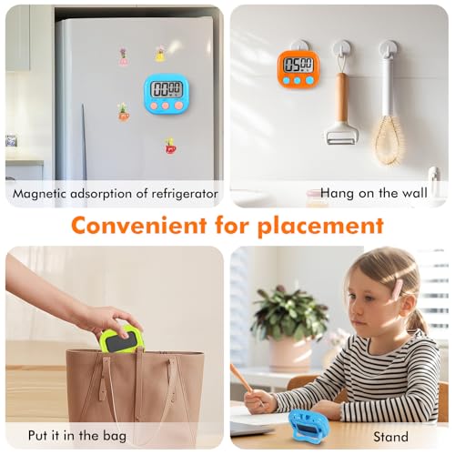 6 Pack Digital Timer for Kids Classroom,Kitchen Timers for Cooking - Image 3