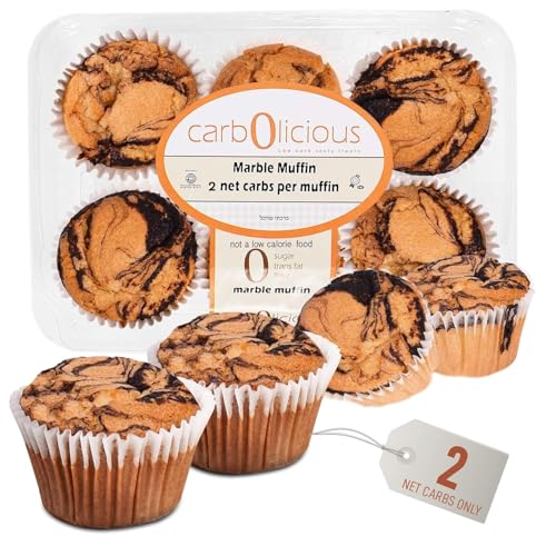 Low Carb Marble Muffins 12 Pcs (2-Pack) by Carb-o-licious - Delic...
