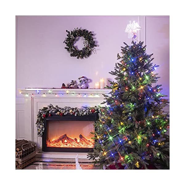 DELICHTER LED Lichterkette, 20M 200 LEDs Warm Weiße Wasserdichte Weihnachtslichterkette mit heller Lichter, 8 Modi… – Bild 8