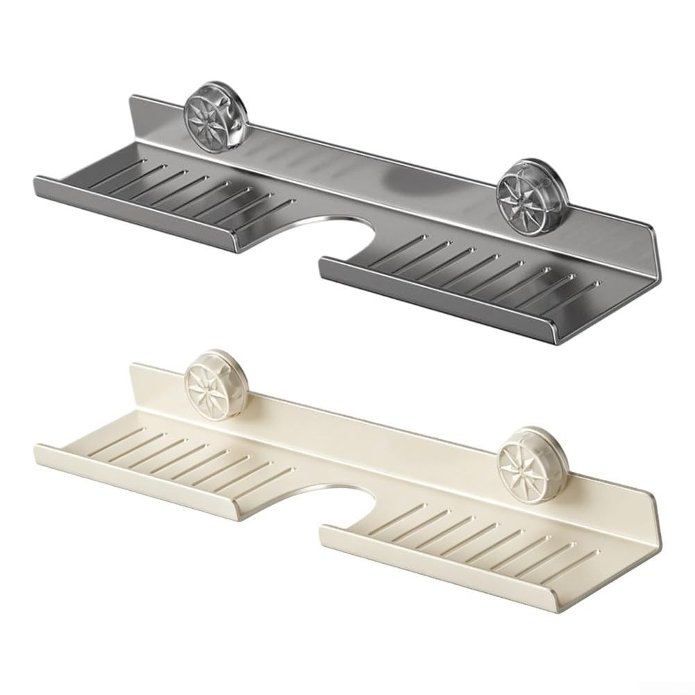 Étagère de lavabo en noyer et acier blanc de 60 cm pour le rangement de la salle de bain