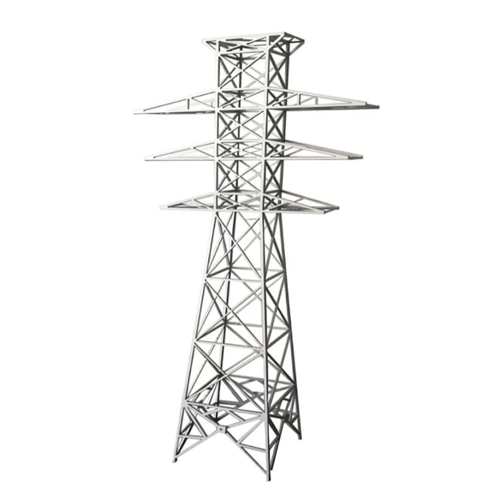 Miniature Electric Transmission Tower Model, ABS Plastic Construction, Power Line Tower Replica