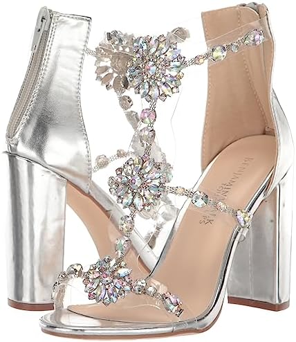Touch Ups Women's Ara Heeled Sandal, Silver, 8.5 | Image 6