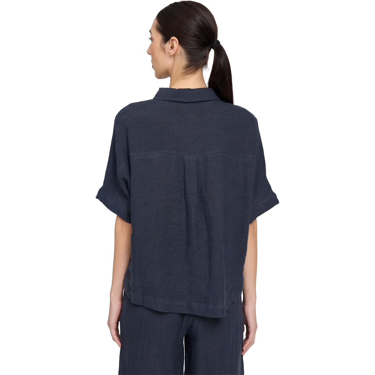 Mazine Donna Linen Camicetta, Ink Blue, L