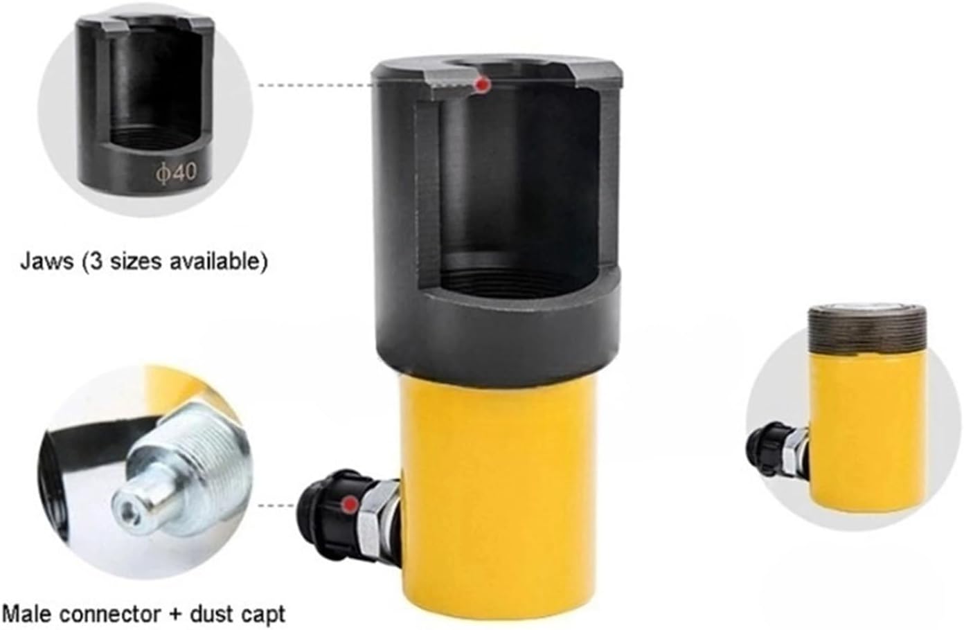 Hydraulic Ball Head Remover Car Steering Rod Rocker Arm Ball Head Extractor Large Truck Disassembly Equipment Tools(40 ball head jaws)