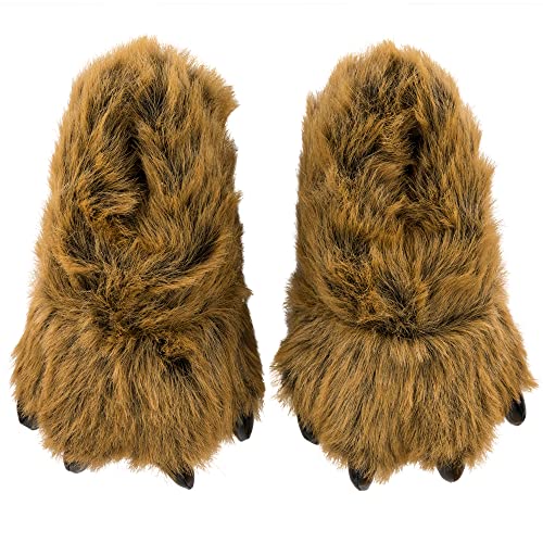 Odd Sox, Big Foot Sasquatch Paws, Fun Indoor Novelty Slippers, Big Fuzzy Cozy3