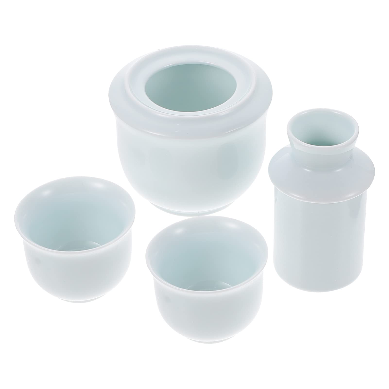 Tasse à saké traditionnelle, verres à vin en céramique, 2 ensembles de tasses en porcelaine, bouilloire de bureau en verre, chauffe-boissons chaudes et service de boissons chaudes, style japonais, ave