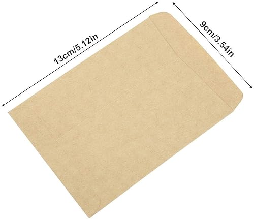 Miniatura 10 de Paquete de 100 bolsas de papel kraft de 6 x 11 pulgadas para almacenamiento de semillas, sobres en blanco, bolsas de papel para semillas para uso en