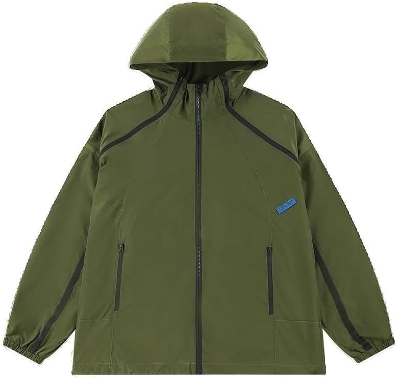 Xingfenly Jacket Zip Up for Men Street Windbreaker Coats Women Spring Autumn Thin Daily Sport College Jackets