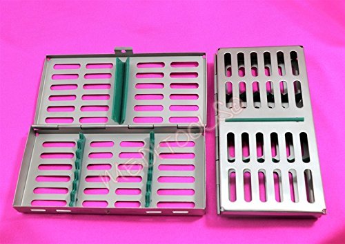 Set of 2 EA Premium Dental Surgical Autoclave Sterilization Cassette for 7 Instrument