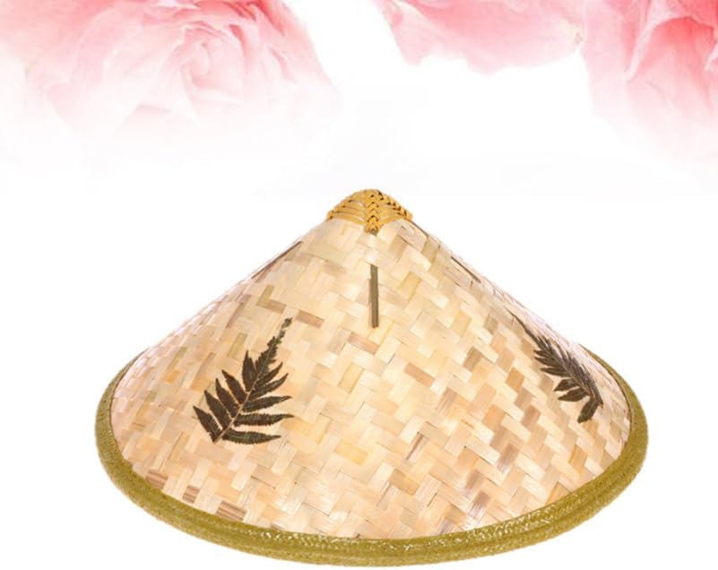 Holibanna Kindergarten Painting Hat Kids Diy Straw Conical Rice Farmer Hat for Kids Boys Girls Garden Activity Costume Accessory