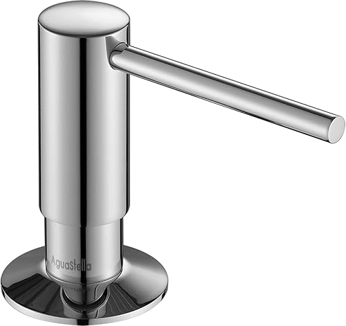 Miniatura 13 de AguaStella ASF026MB - Dispensador de jabón integrado para fregadero de cocina, color negro mate con bomba de encimera de botella de jabón Negro