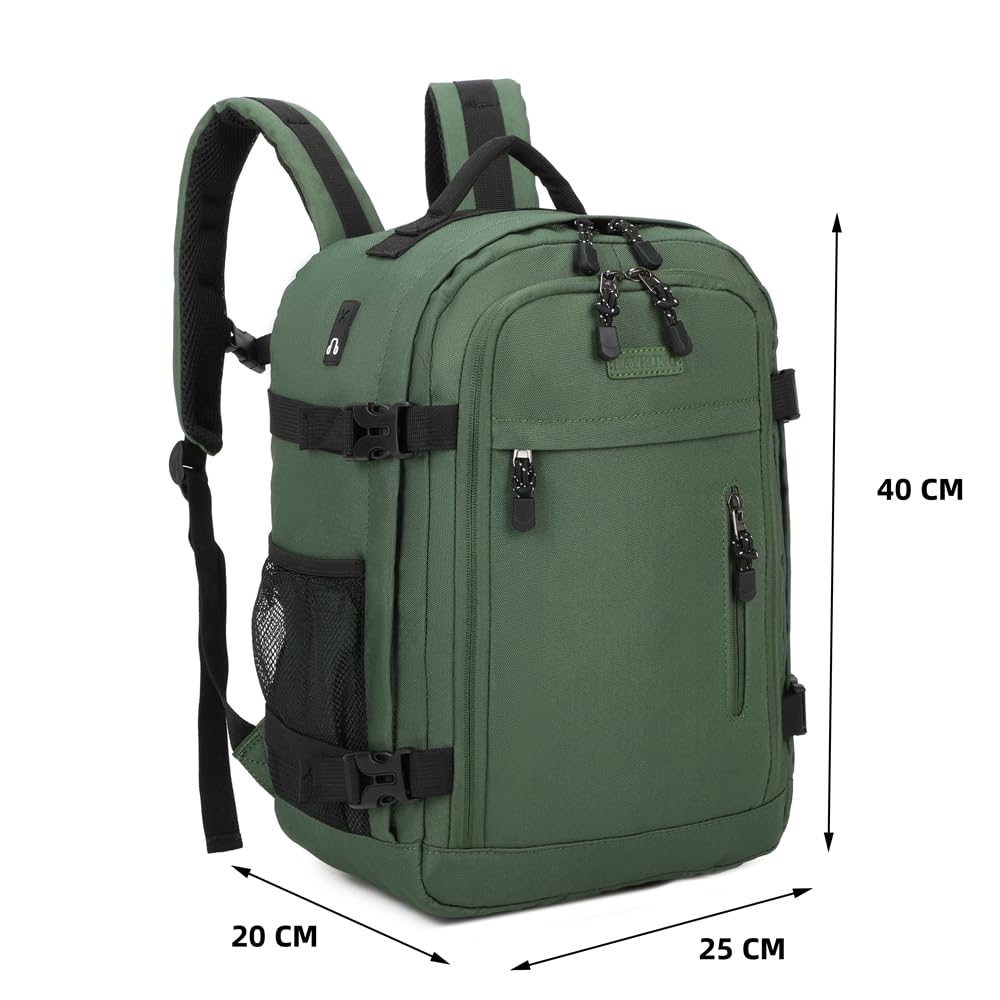 RAYKONG Zaino cabina Ryanair 40 x 20 x 25 cm (20 l) | zaino da viaggio impermeabile | bagaglio a mano resistente | trekking | scuola | lavoro